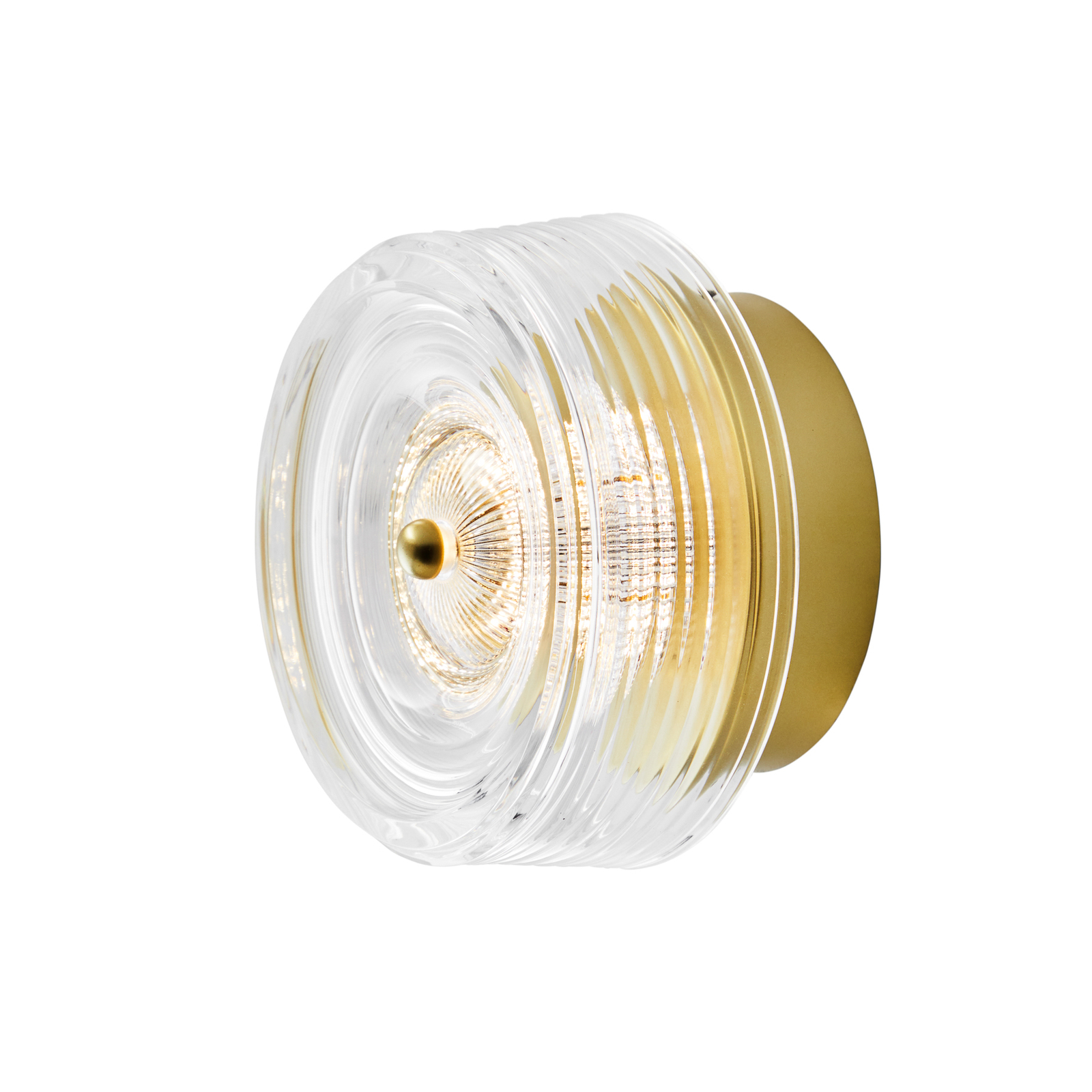 LOOM DESIGN LED wall lamp Glow gold-coloured/clear Ø 16 cm acrylic