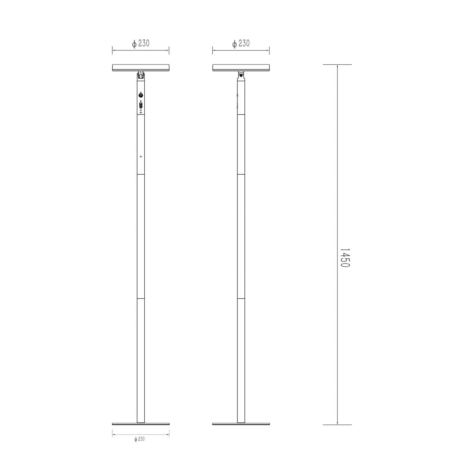 Lampa stojąca LED 36508, czarna, aluminium, CCT, IP54