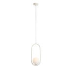 Dione pendant light, opal/cream, 1-bulb