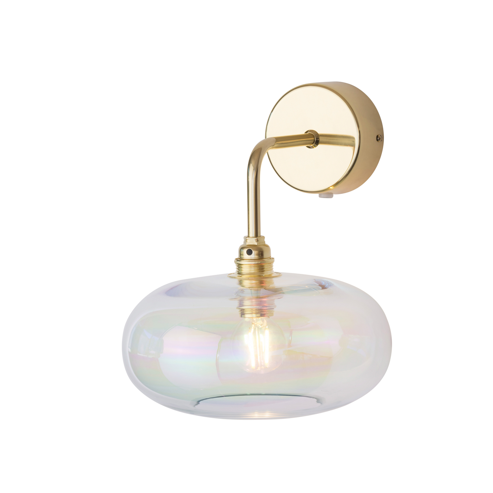 EBB & FLOW Wandleuchte HORIZON, klar, Glas, Ø 21 cm