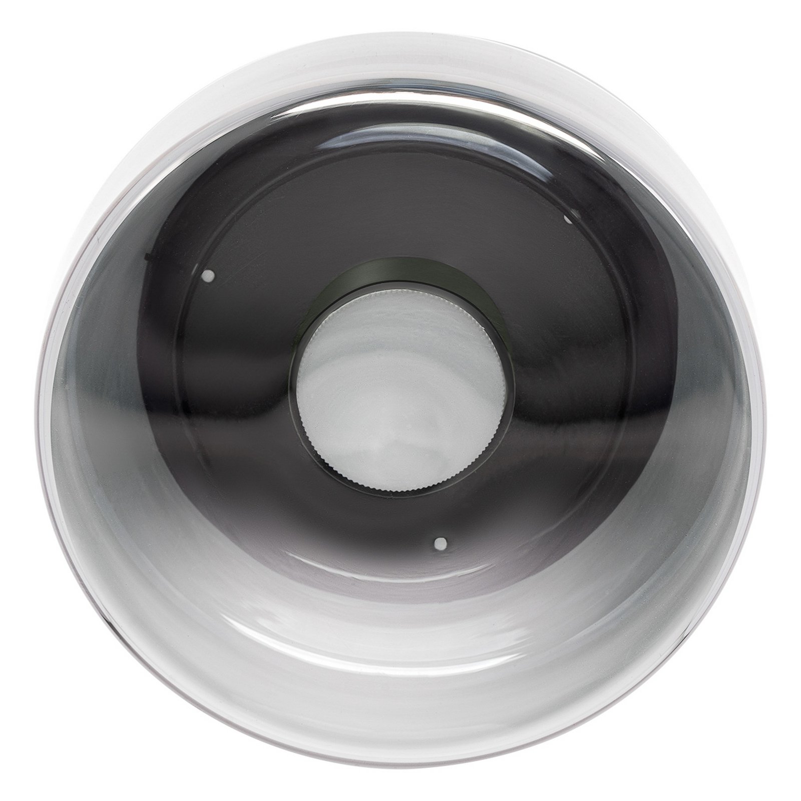 Plafondlamp Titania, rookgrijs/zwart, glas, Ø 25 cm