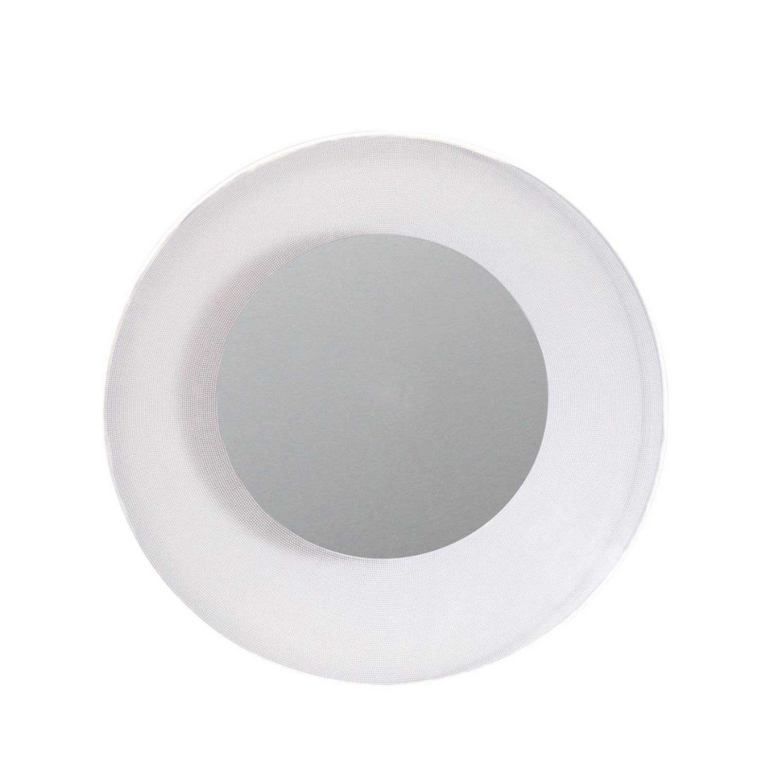 DOTLUX LED stropna svjetiljka MOONBASE srebrna Ø 37 cm aluminij/akril CCT