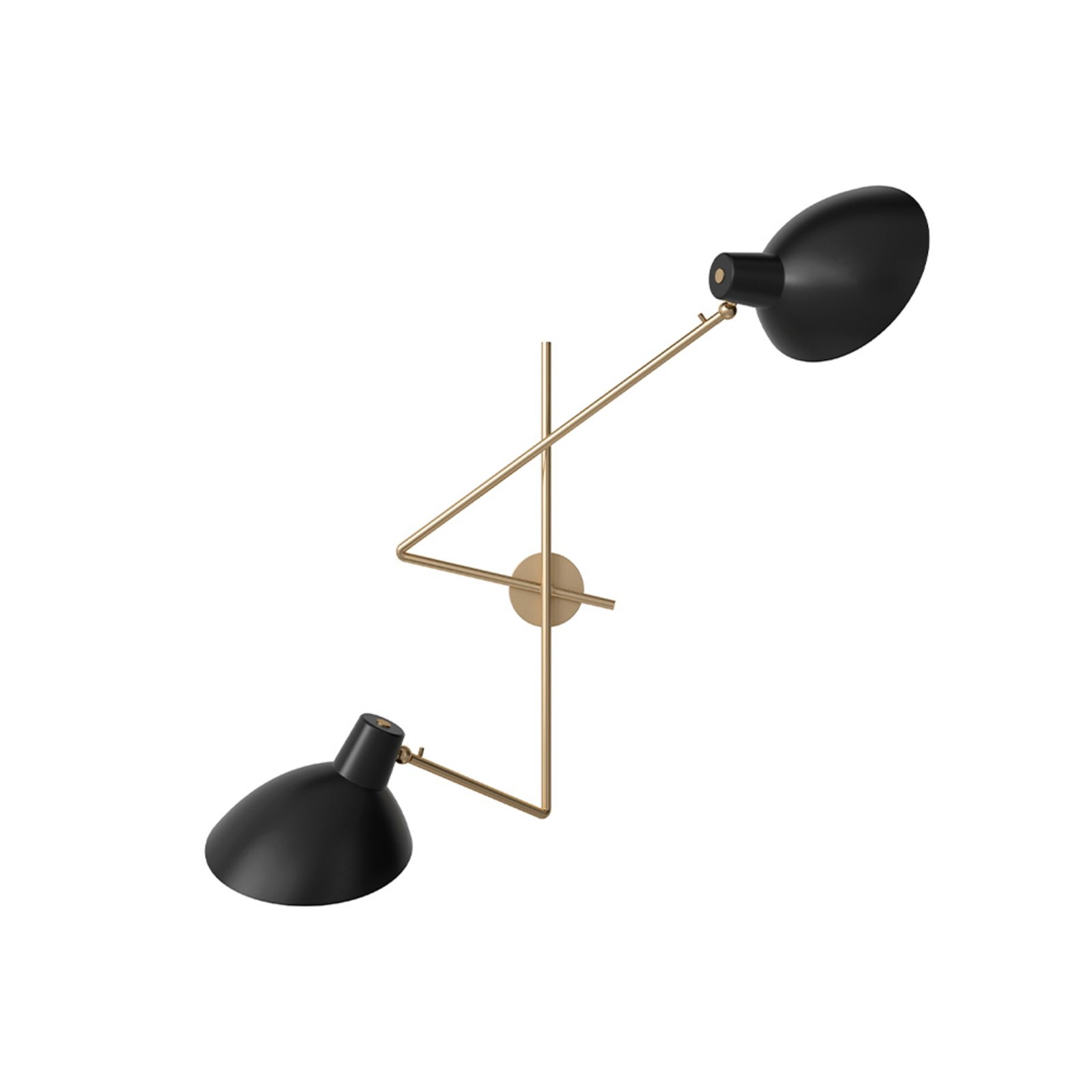 VV Cinquanta Twin Wall Lamp Brass/Black - Astep