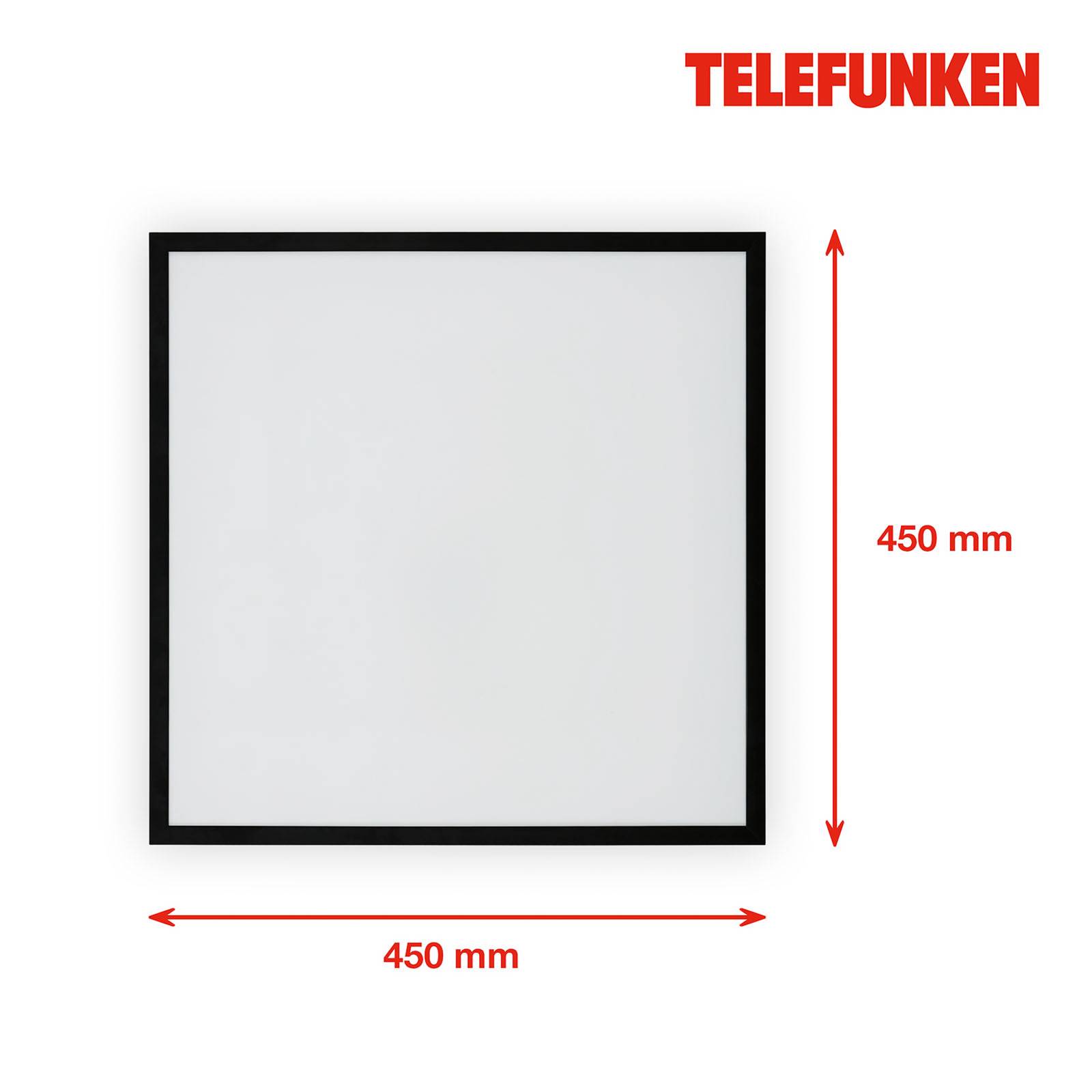 Telefunken LED-panel Magic Helt svart CCT RGB 45x45cm