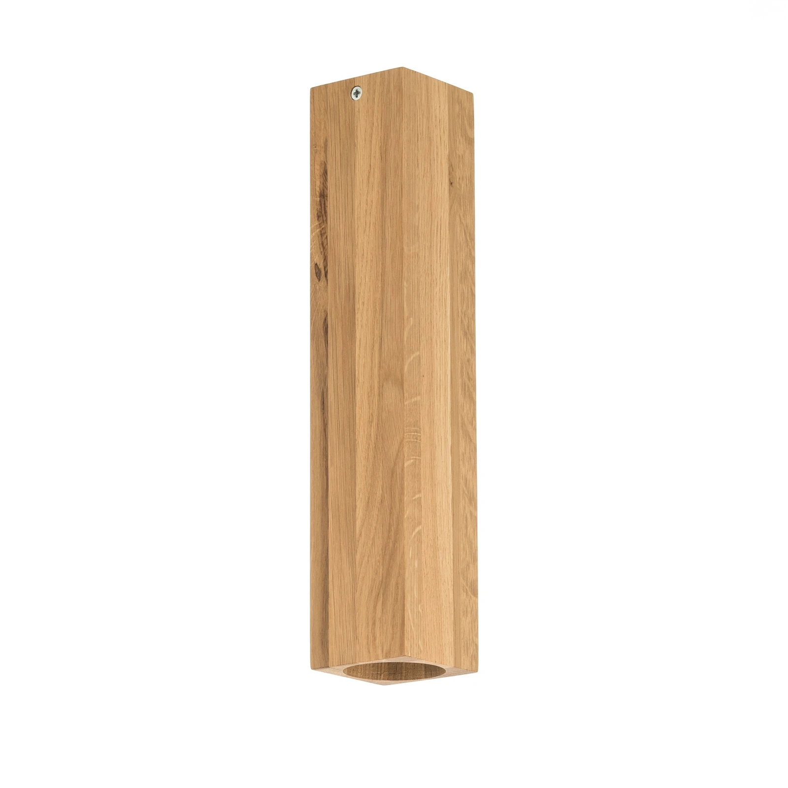 Taklampe Peach Puff, tre, høyde 30 cm, rektangulær
