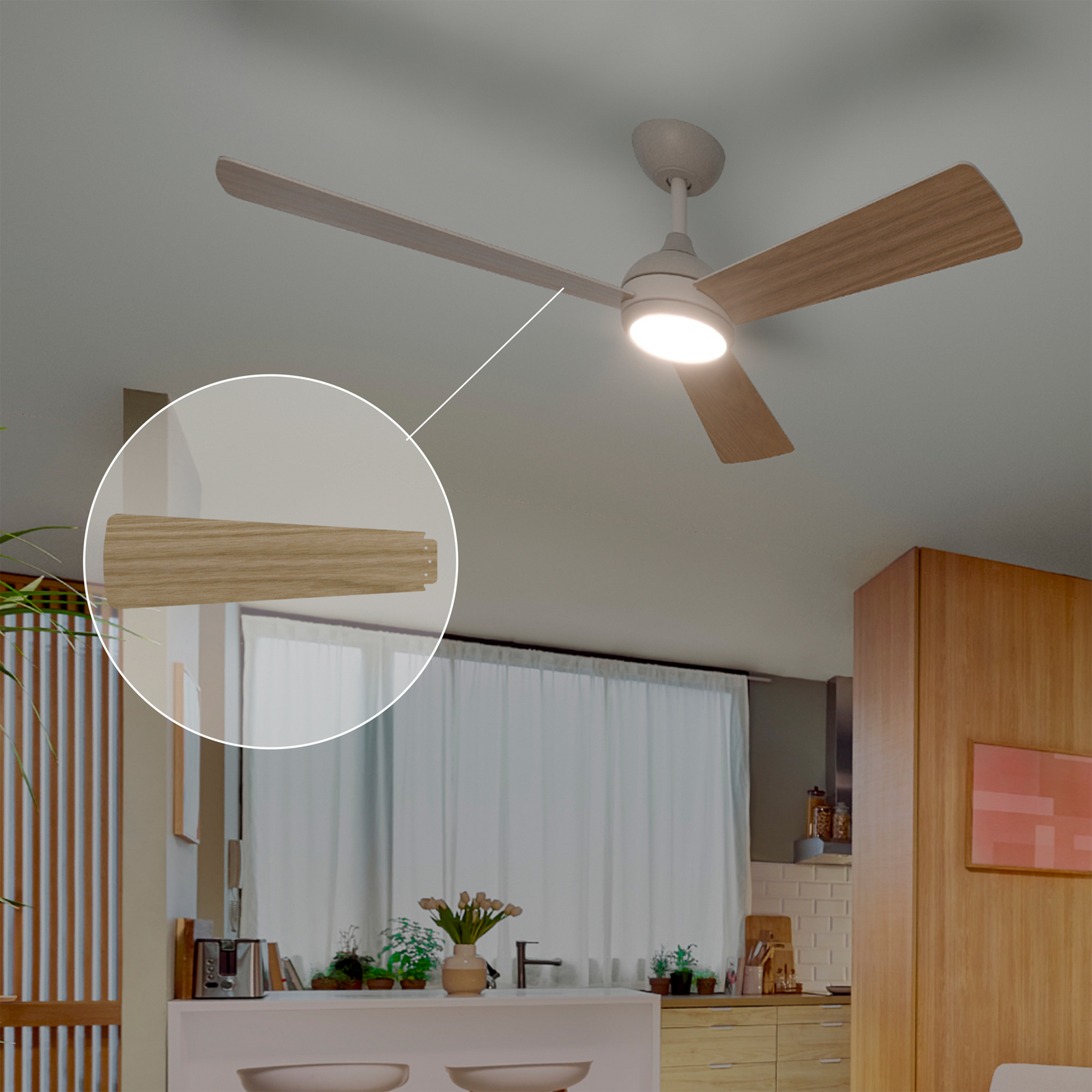 Philips Civx LED stropni ventilator, bijela/smeđa, DC, tih Philips Civx LED stropni ventilator, bijela/smeđa, DC, tih