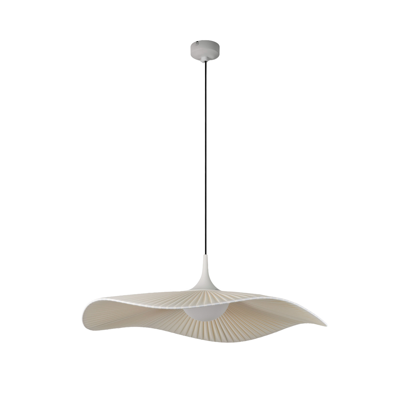 Bover LED hanglamp Mediterrània, crème, Ø 52 cm, dimbaar