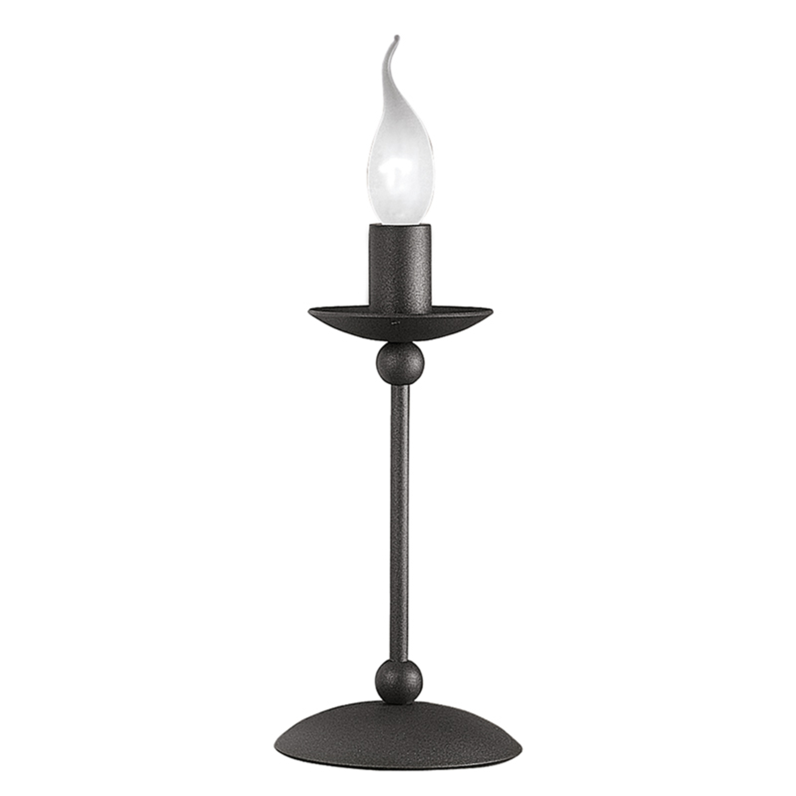 Gibas Rustic table lamp Rocco anthracite, for Living / Dining Room, Metal, E14, 60 W, energy efficiency: A++, H: 36 cm