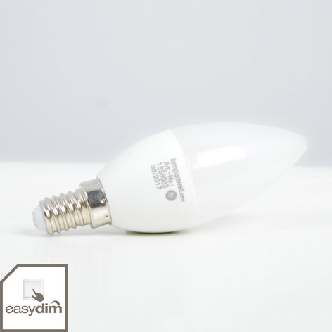 LED-ljuslampa E14 5W, varmvit, easydim