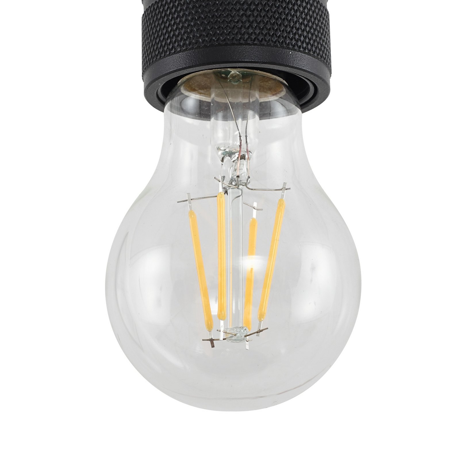 Lindby függőlámpa Linaro, Ø 4,6 cm, fekete, 1-fázisú, E27