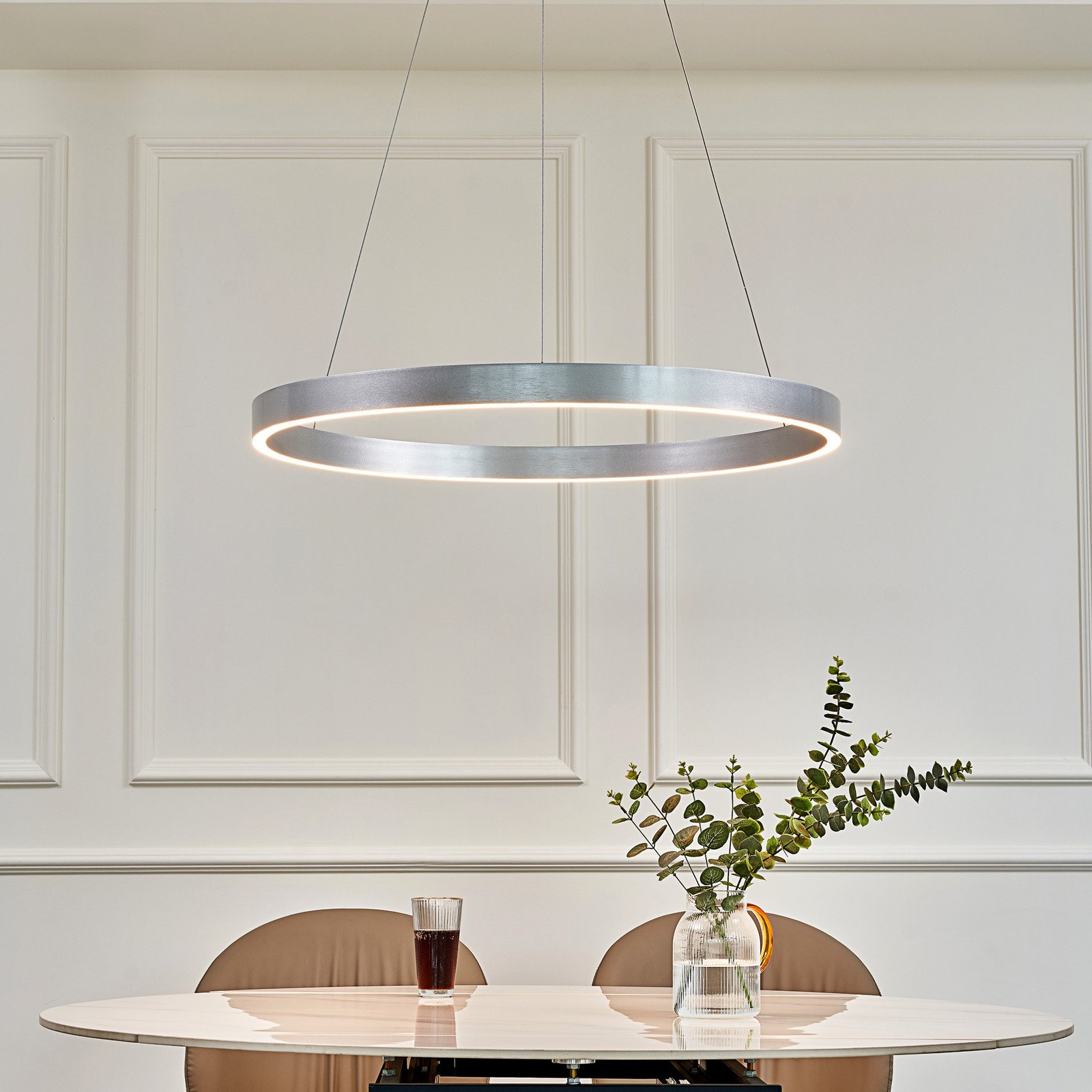 Arcchio Answin lampă suspendată LED 528 W argintiu - Camera de zi / sufragerie - modern - Metal
