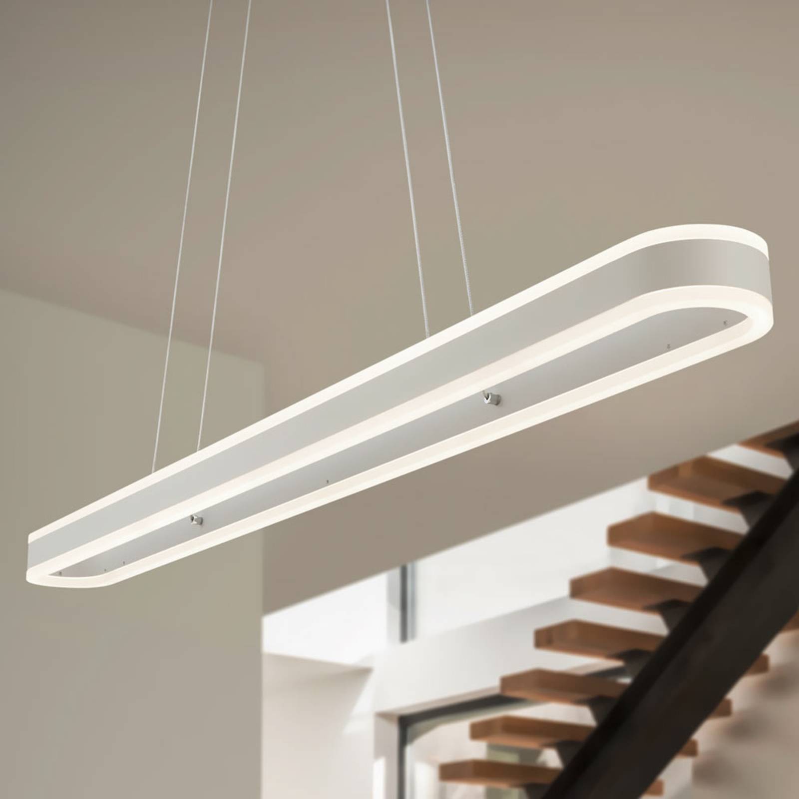 Levně Helestra Liv–podlouhlé závěsné LED světlo, stmívač