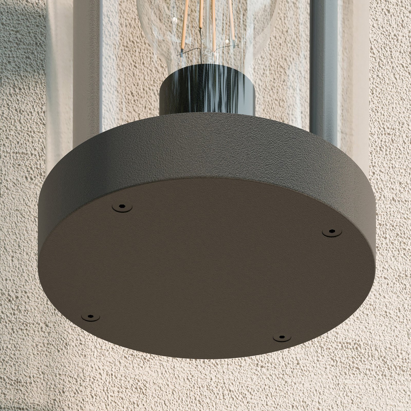 Lucande Außenwandlampe Cassian, 2er-Set, anthrazit, IP54