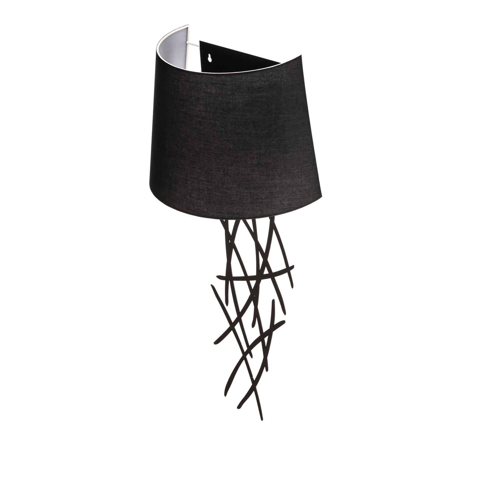 Asaf 6984 wall light with black fabric shade