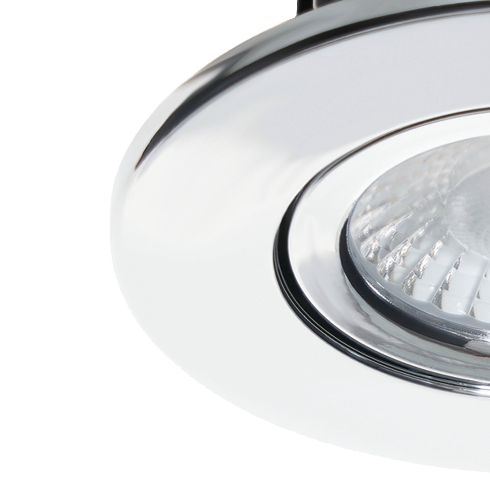 Arcchio Cyrian LED-innfellingslampe IP65, krom