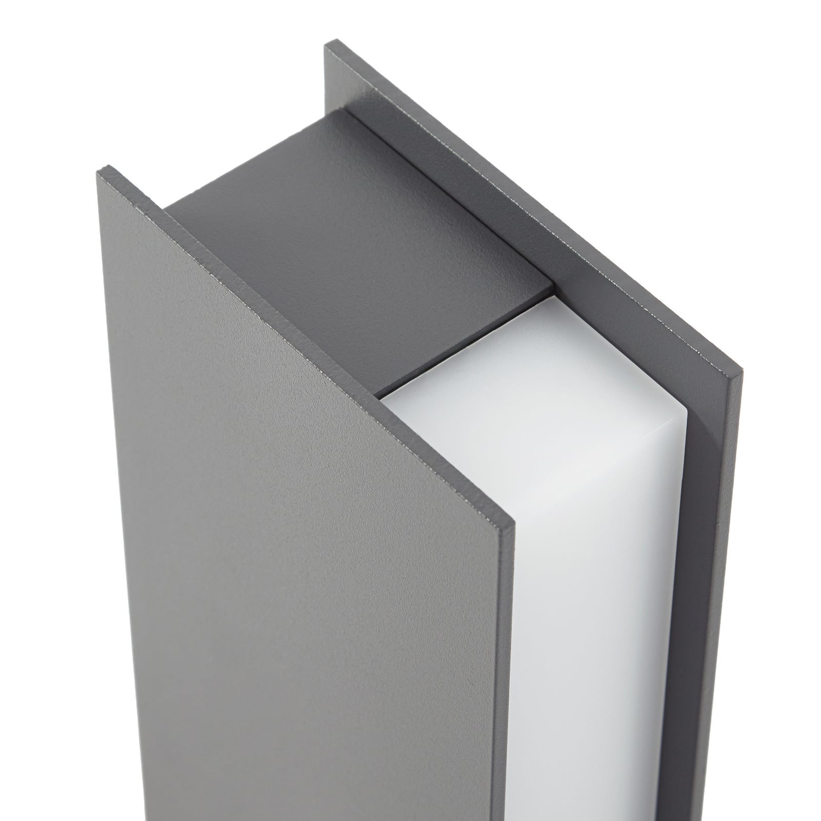 Lucande LED sokkellamp Teerk, hoogte 30 cm, antraciet, IP65