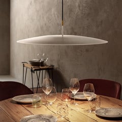 OLEV Overfly Plus LED závesné svetlo biela/zlatá Ø55cm
