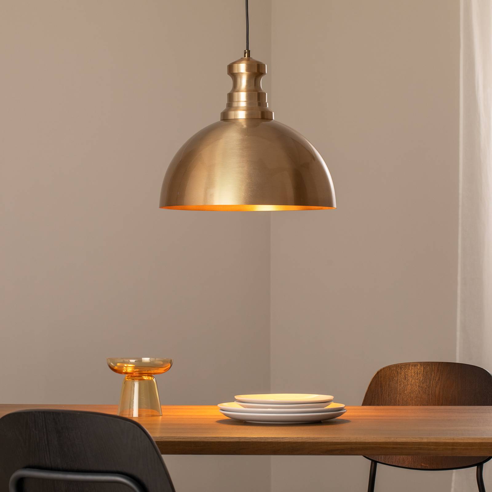 Hängeleuchte Berceste, goldfarben, Metall, Ø 40 cm, E27 günstig online kaufen