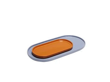 Amare Serving Tray Set of 2 Light Blue/Orange - Hübsch