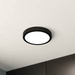 LED ceiling lamp Fueva 5 IP44 3000K black Ø21cm