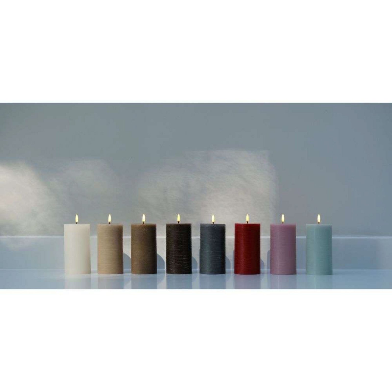 Pillar Candle LED 7,8 x 10,1 cm Rustic Brown - Uyuni Lighting