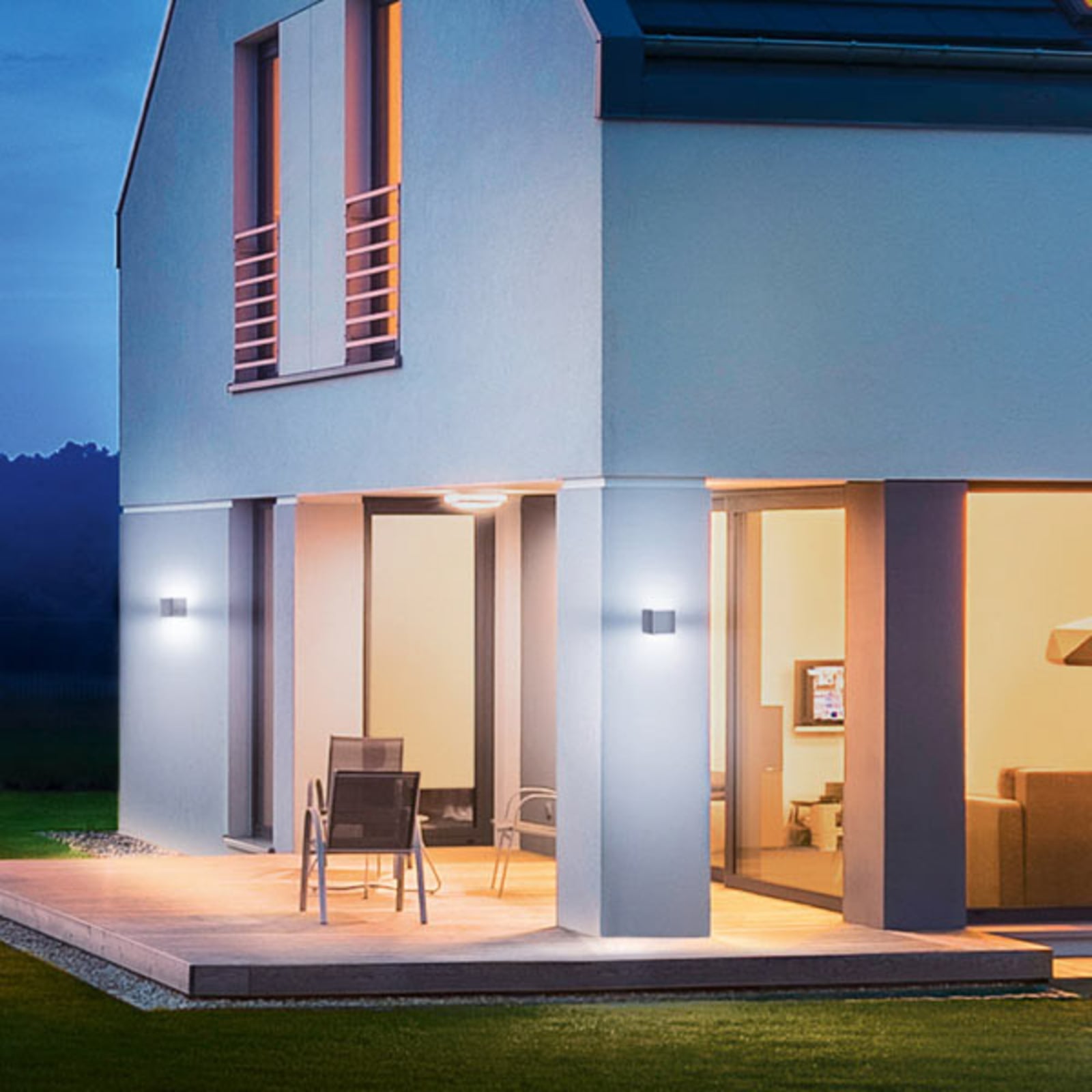 L 830 SC Lampada da esterno con sensore intelligente, antracite, IP44 - STEINEL