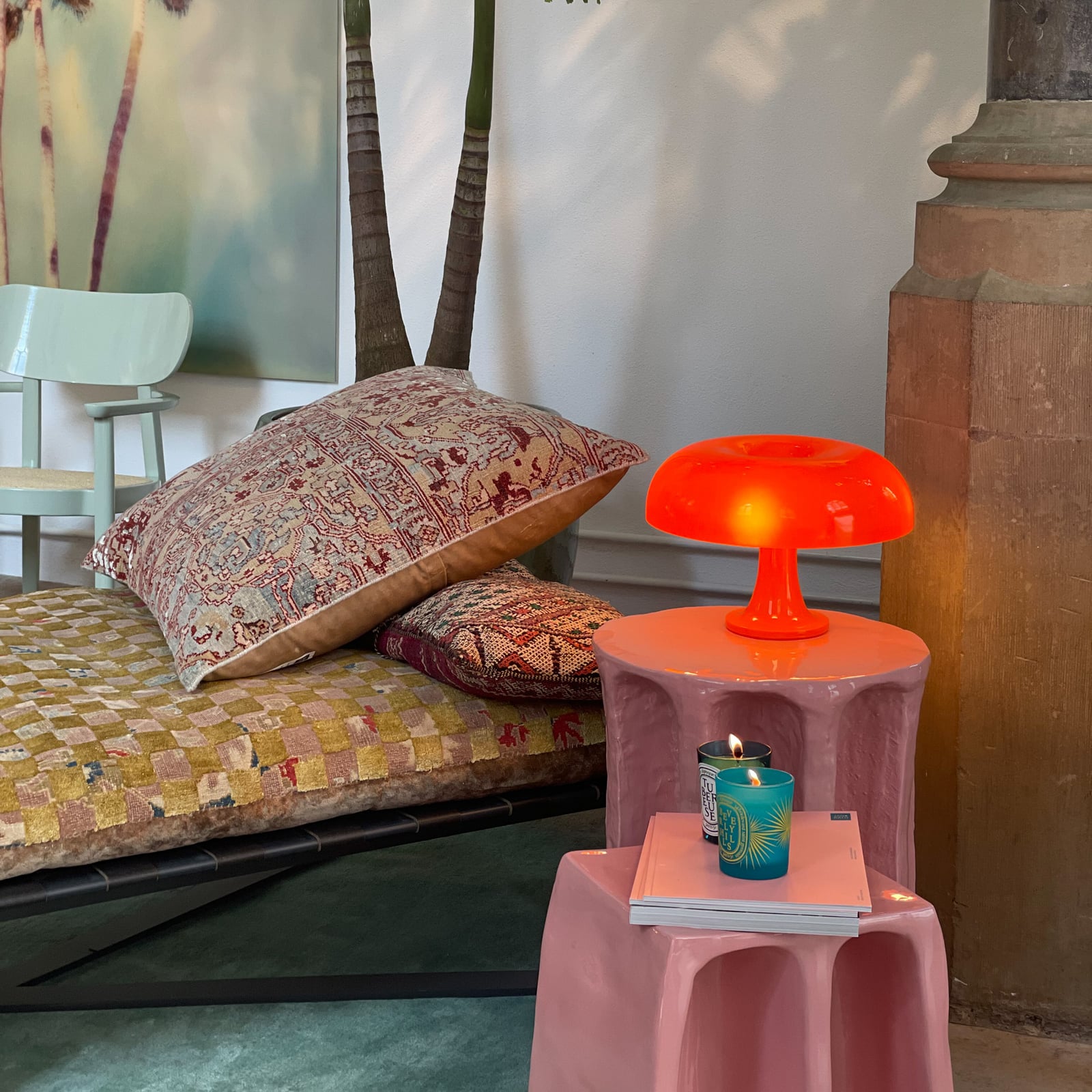 Artemide Nessino - designer table lamp, orange