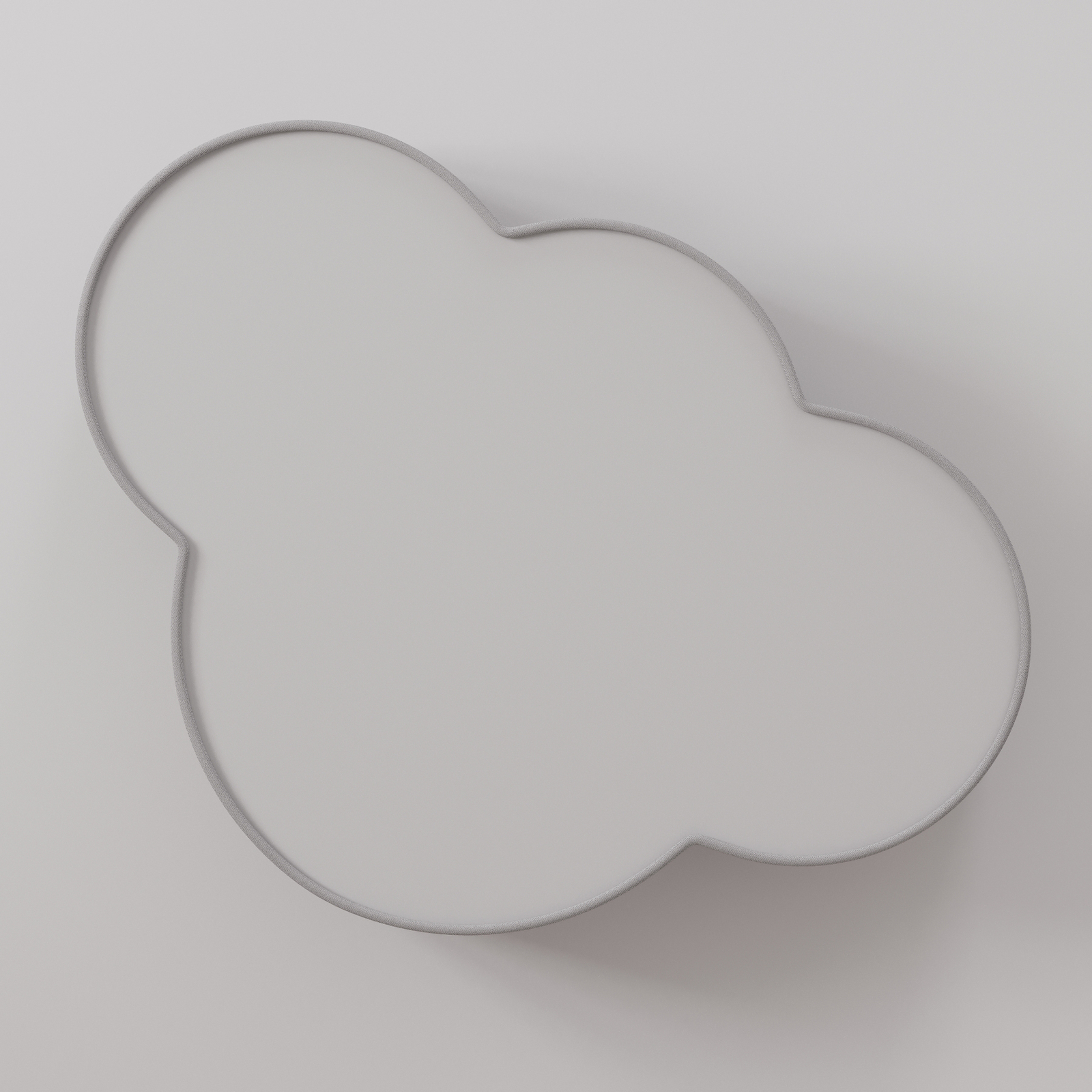 Deckenleuchte Cloud aus Textil, Länge 62 cm, grau