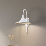 Enjolino wall light, white, height 48 cm, metal, E27