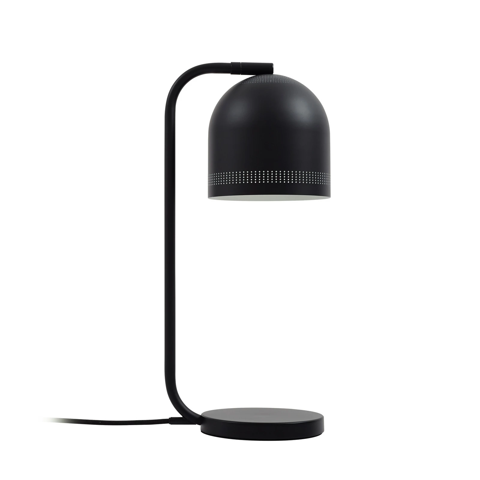 Nola tafellamp Oura, zwart, hoogte 45 cm, ijzer, E14