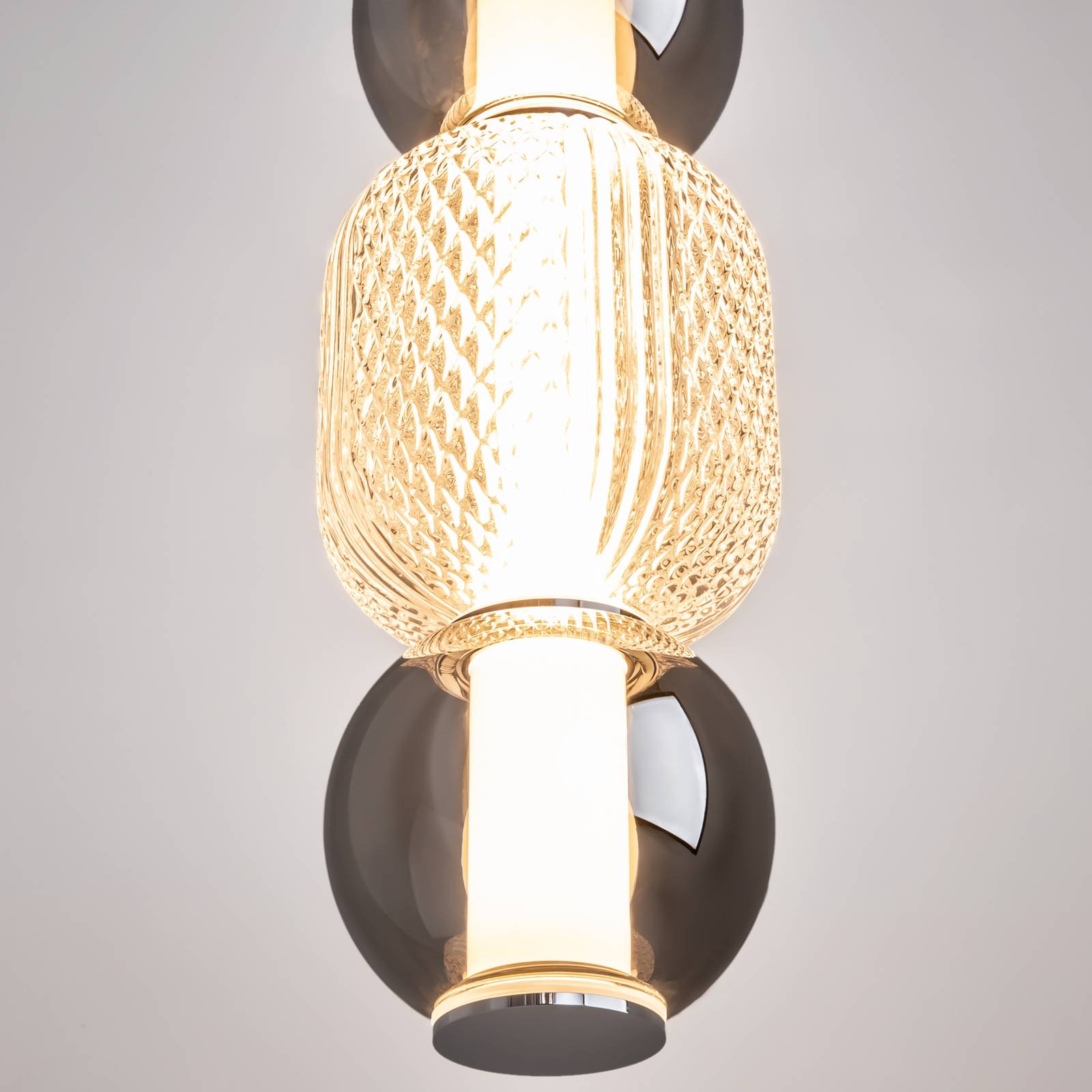 Lampa wisząca LED Maytoni Drop, kolor chrom, Ø 12 cm, szkło