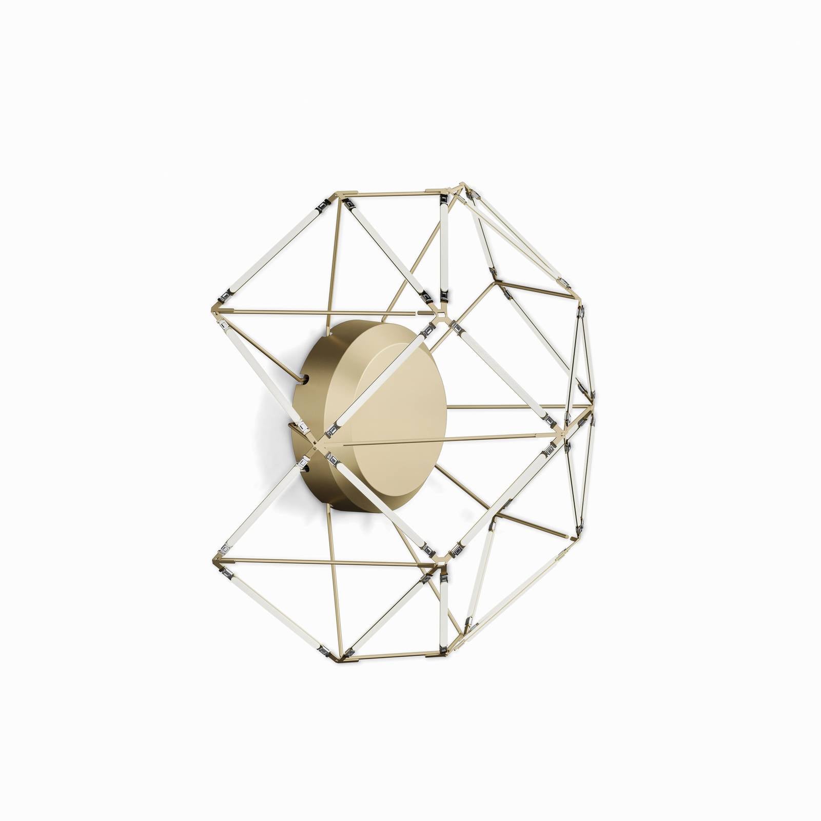 LED-Wandleuchte Euclide goldfarben Metall 375 cm breit
