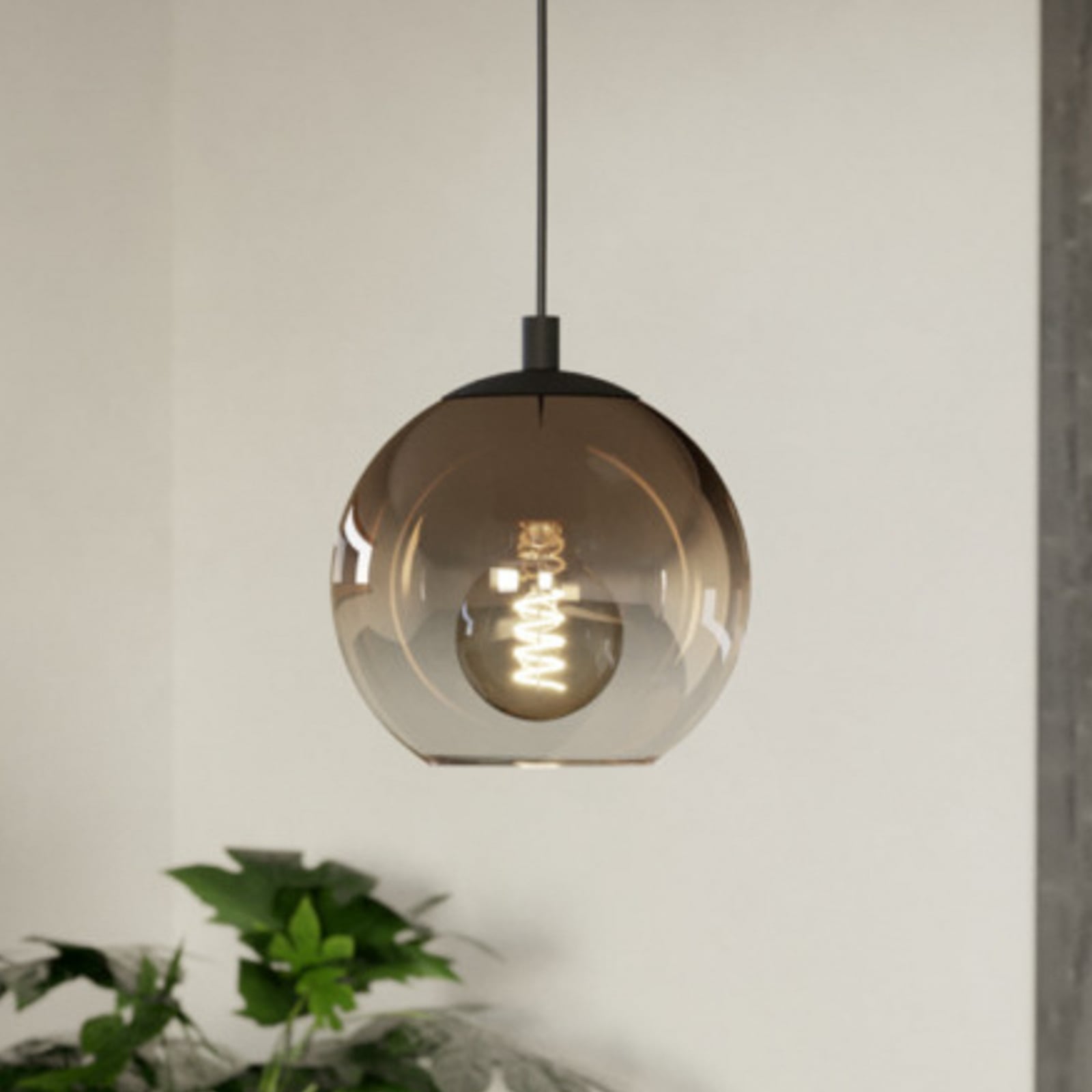 EGLO hanglamp ARISCANI 1, Ø 20 cm, 1-lamp, zwart/koper EGLO hanglamp ARISCANI 1, Ø 20 cm, 1-lamp, zwart/koper