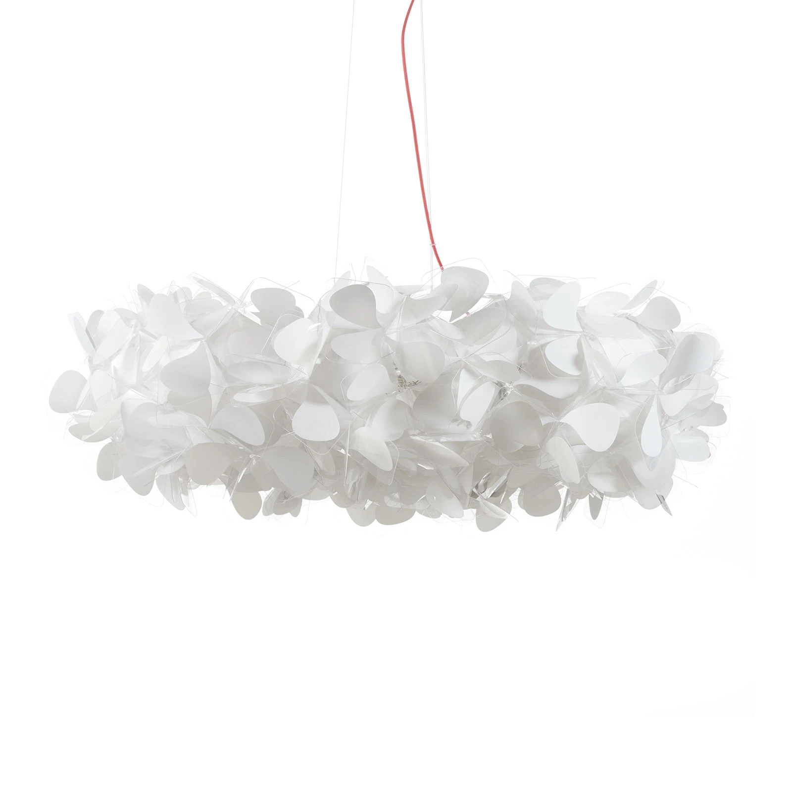 Slamp Hängeleuchte Clizia Mama Non Mama, Ø78cm, weiß/rot