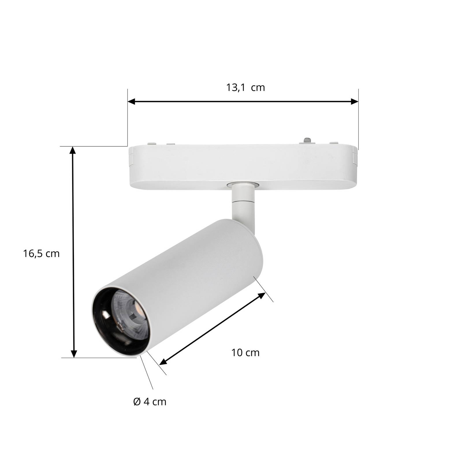 Spot LED Lindby 48 V Lumaro, biały, Ø 4 cm, aluminium, ściemniany