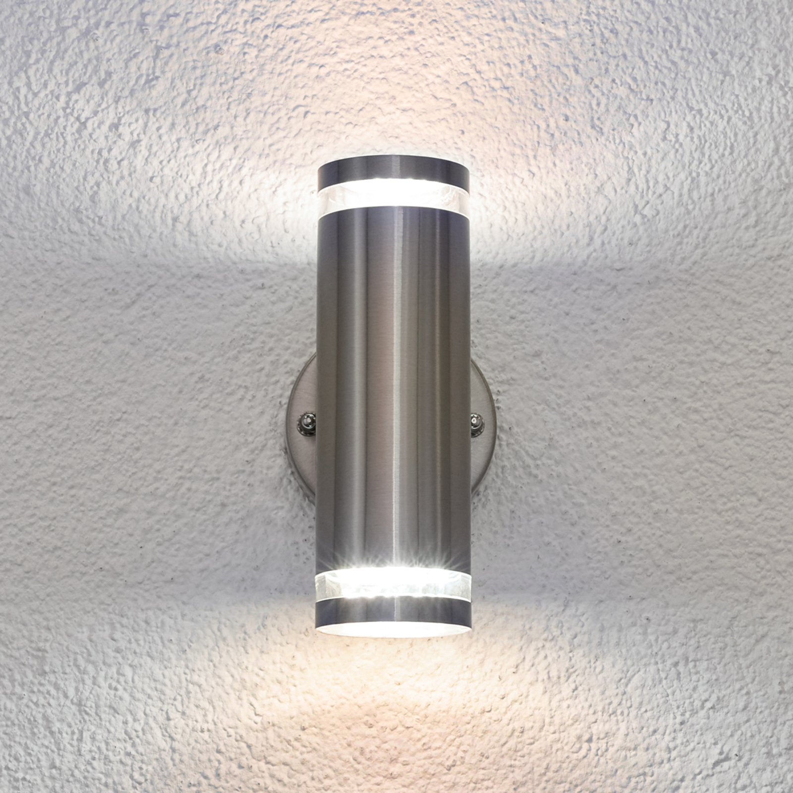 Udendørslampe Tiberius med LED, rustfrit stål