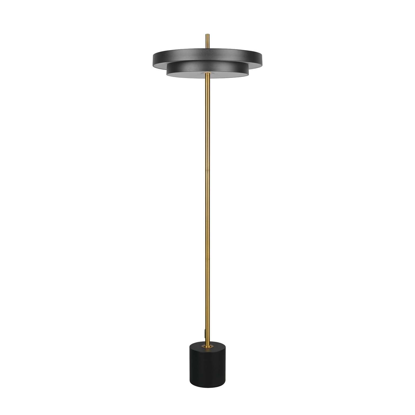 LED vloerlamp Keaton, zwart/goudkleurig, hoogte 138 cm, CCT LED vloerlamp Keaton, zwart/goudkleurig, hoogte 138 cm, CCT