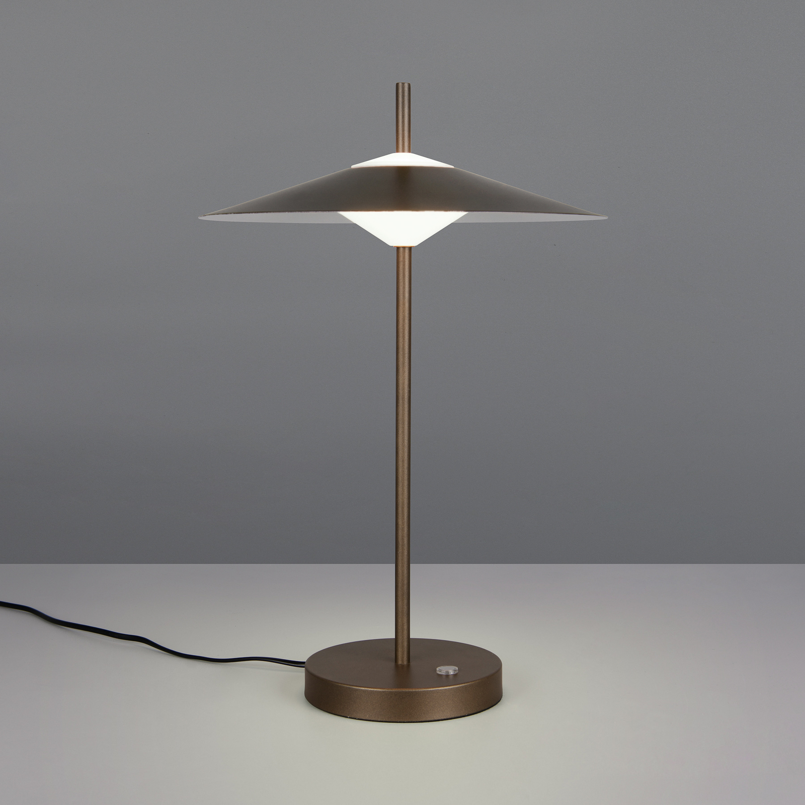 LED galda lampa „Amalo“ platīna krāsā, augstums 46 cm, metāls, CCT LED galda lampa „Amalo“ platīna krāsā, augstums 46 cm, metāls, CCT