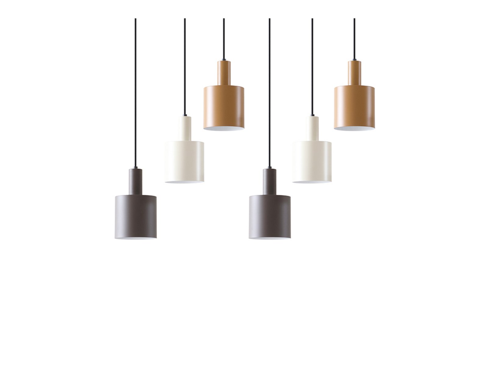 Ovelia 6 Lustră Pendul Black/Brown/Beige - Lindby