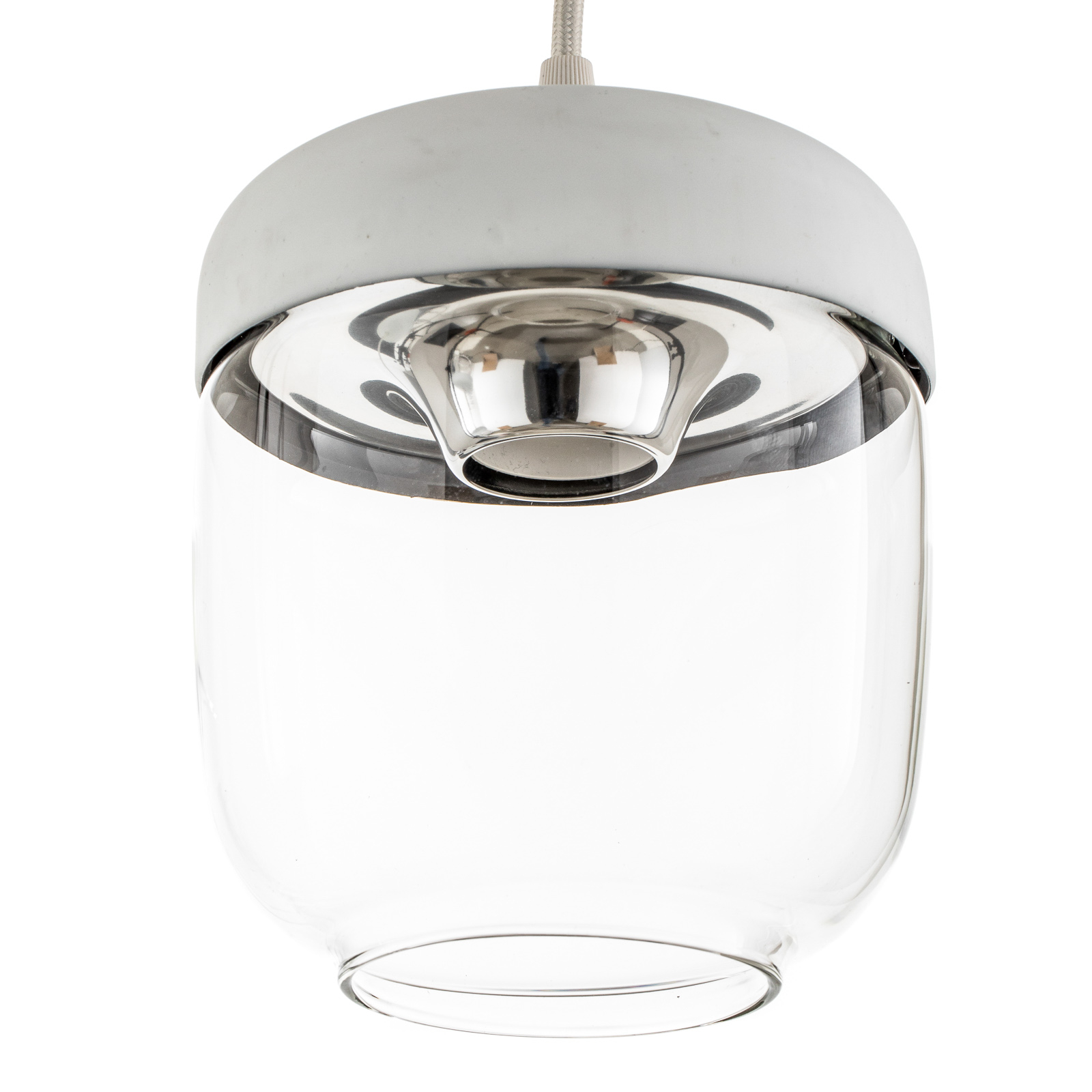 UMAGE Acorn hanglamp wit/staal, 2-lamps
