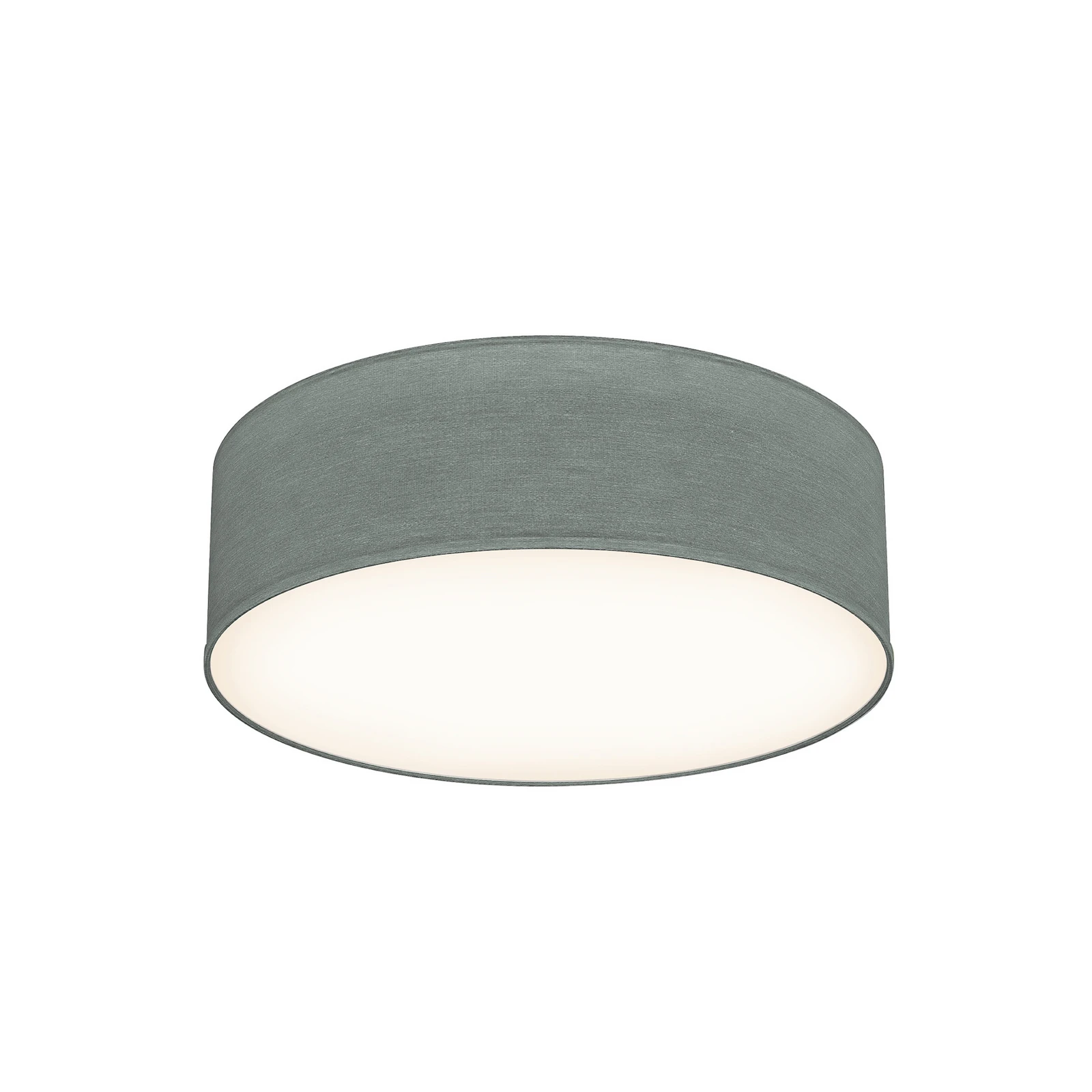 Stropné svietidlo Litora, sivá, Ø 30 cm, textil, E27