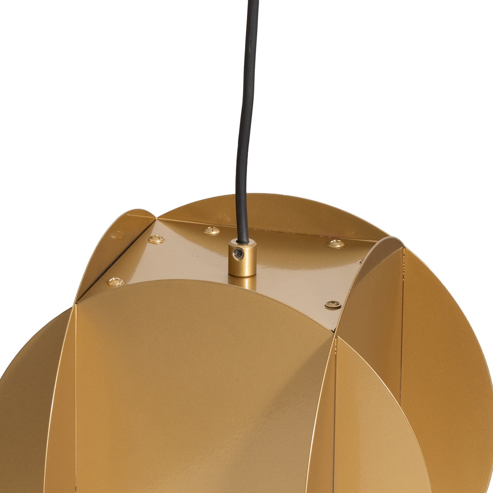 Corner pendant light, gold-coloured, 25 x 25 cm, metal, E27 Corner pendant light, gold-coloured, 25 x 25 cm, metal, E27