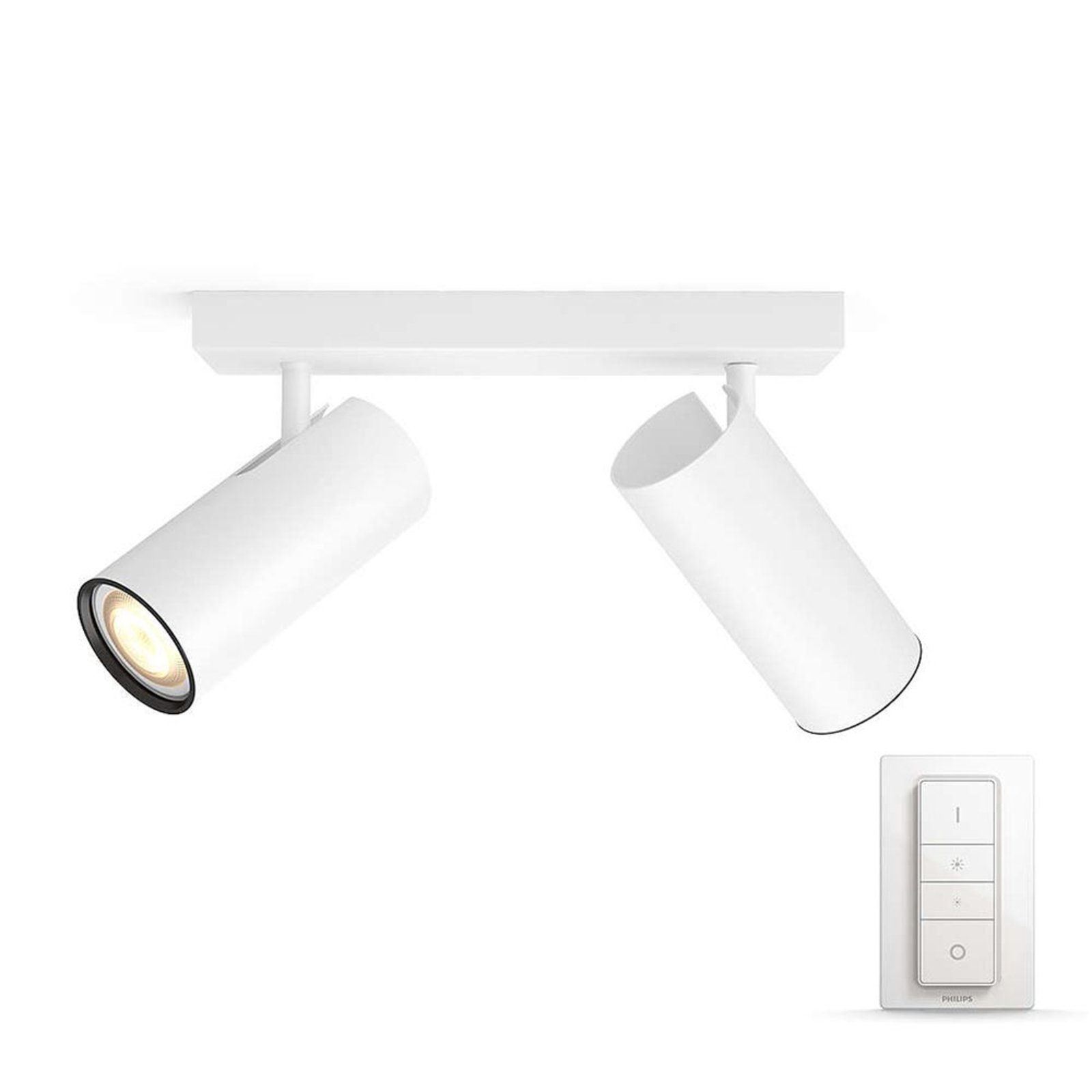 Philips Hue Buratto LED spot hvit 2 lysk. dimmer Philips Hue Buratto LED spot hvit 1 l lysk. dimmer