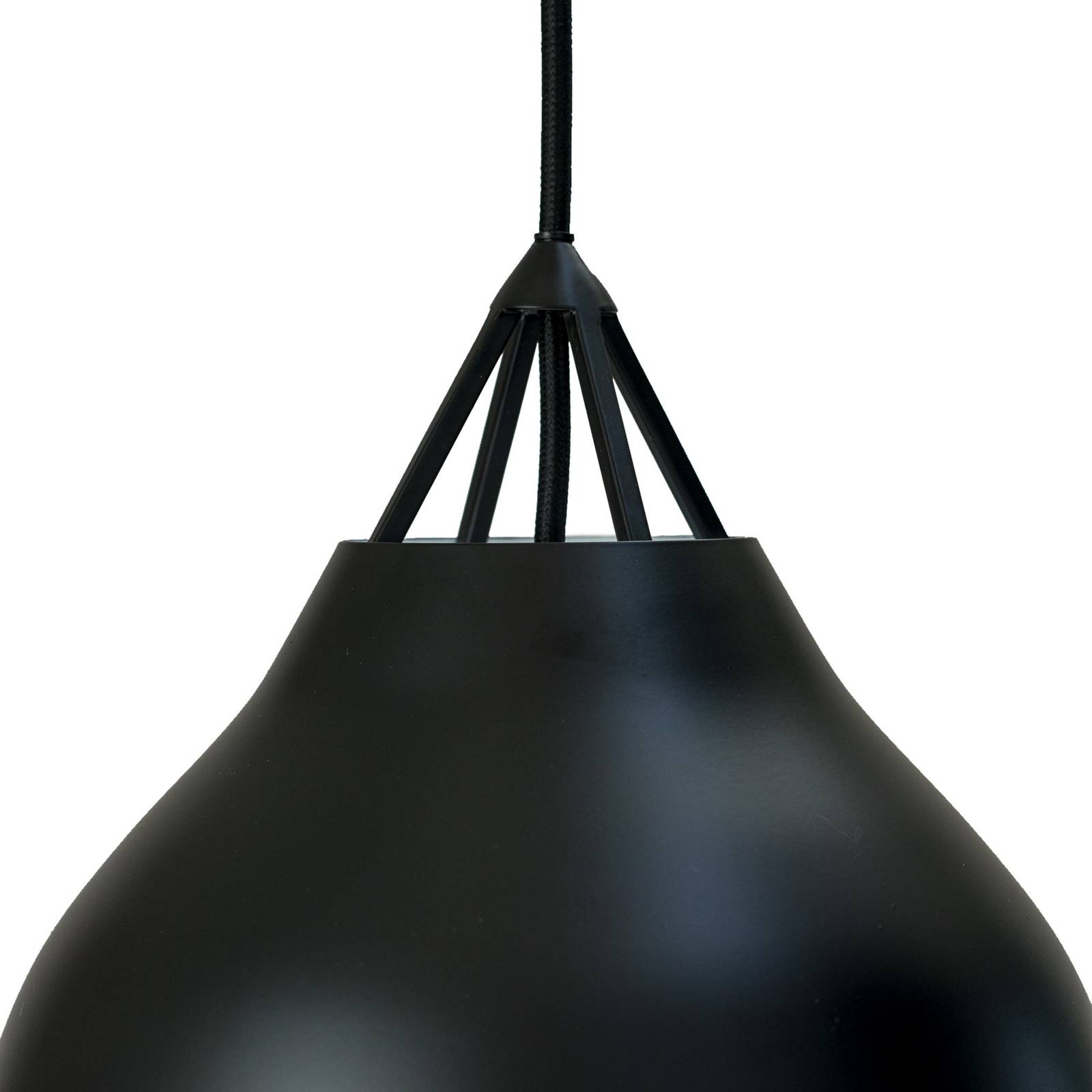 Lampa wisząca Dyberg Larsen Pyra, Ø 29 cm, czarny, metal