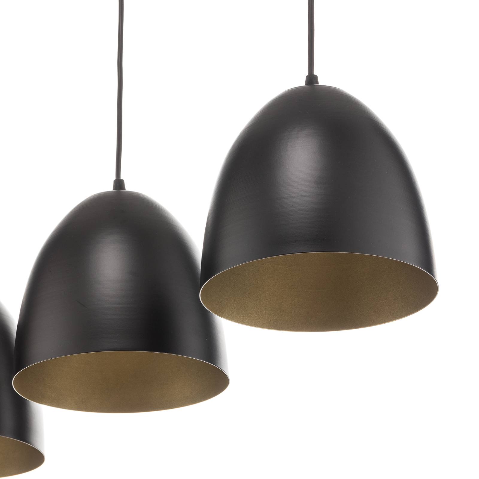 Lampa wisząca Lenox, 3-punktowa, czarna/złota