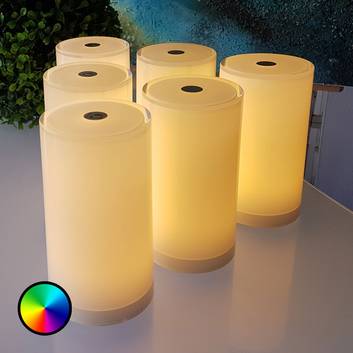 Tub table lamp, 6-pack, app-controllable, RGBW