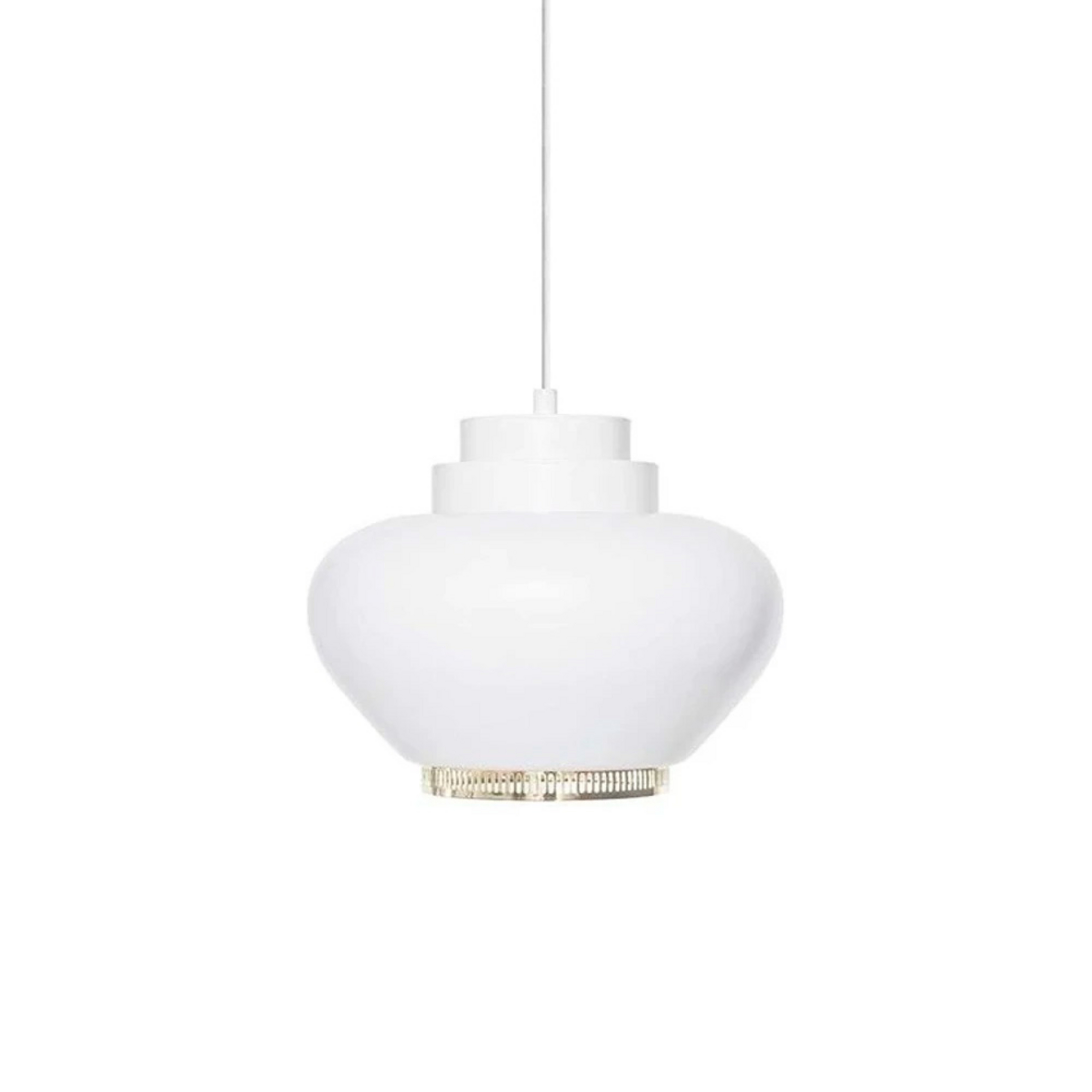A333 Turnip Lámpara Colgante Blanco/Latón - Artek