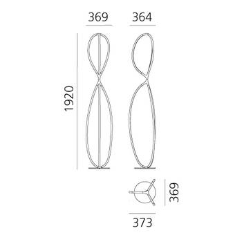 Artemide Arrival LED-Stehleuchte, App, schwarz