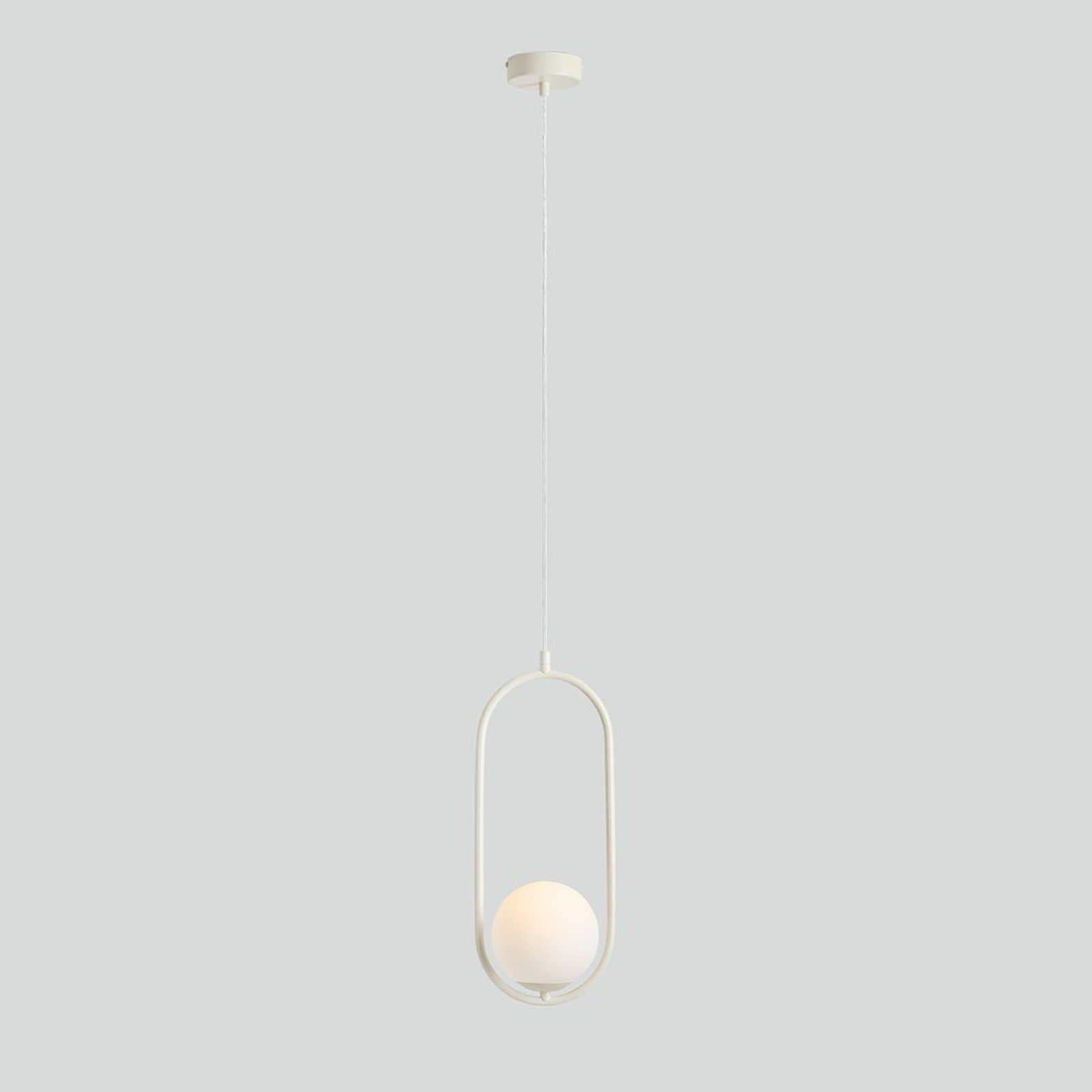 Hanglamp Dione, opaal/crème, 1-lamp
