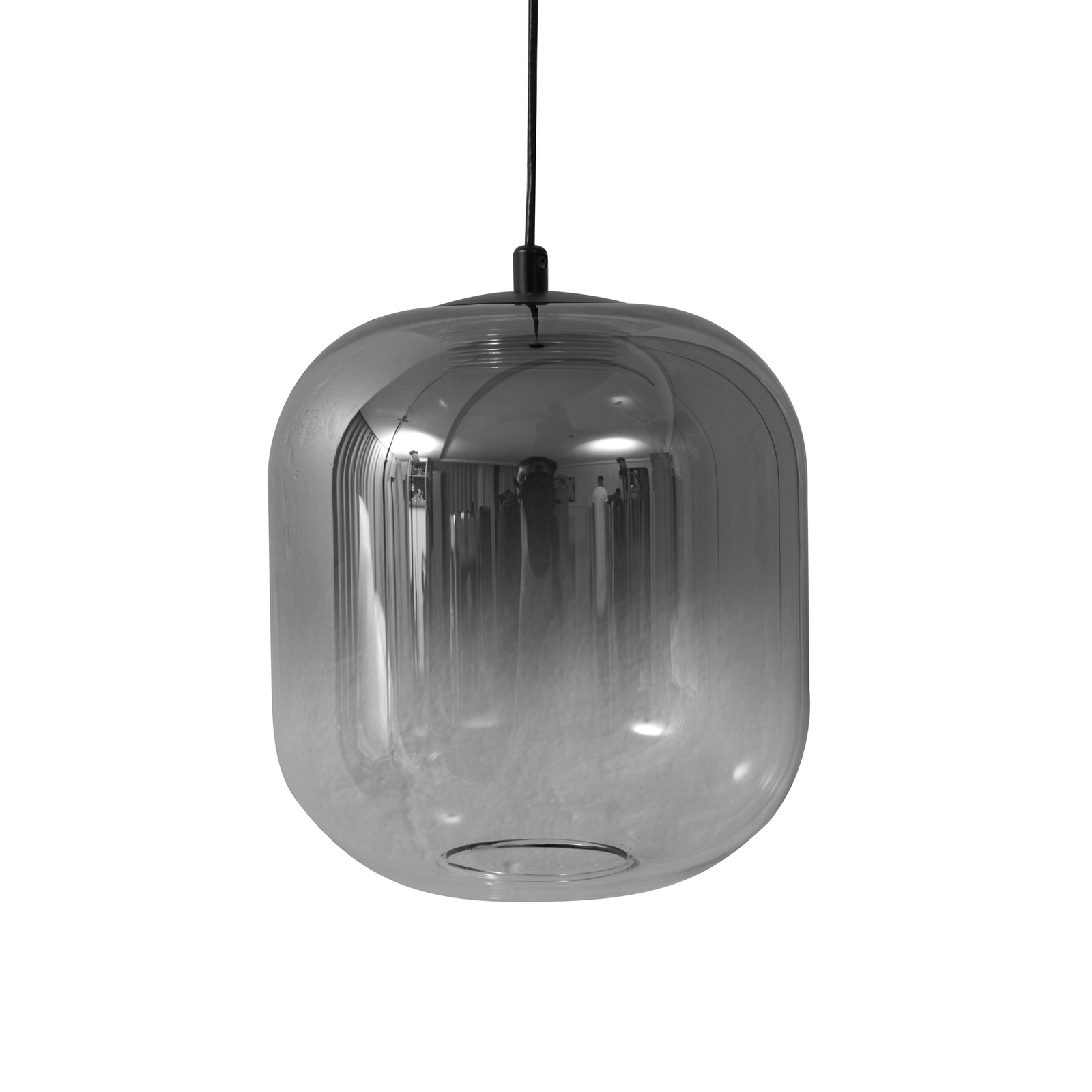 Lucande LED pendant light Avelina, Ø 14cm , 1-bulb. black